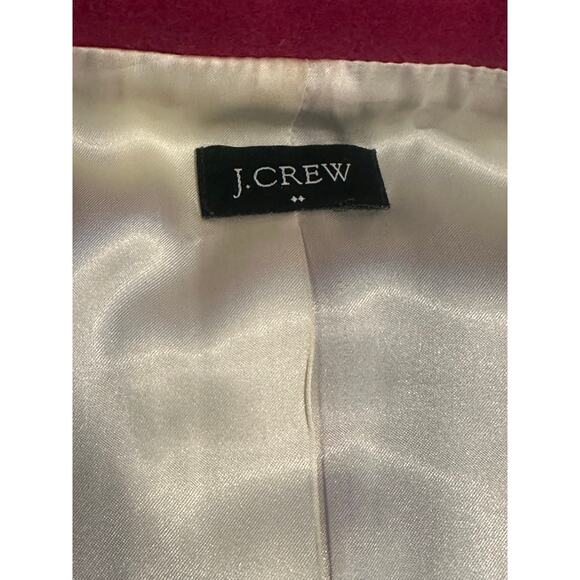 J.Crew lady day topcoat in Italian double-cloth wool blend women’s Sz 2 fuchsia - Picture 5 of 10